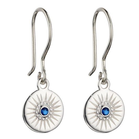 Beginnings Diamond Cut Disc Drop Earrings