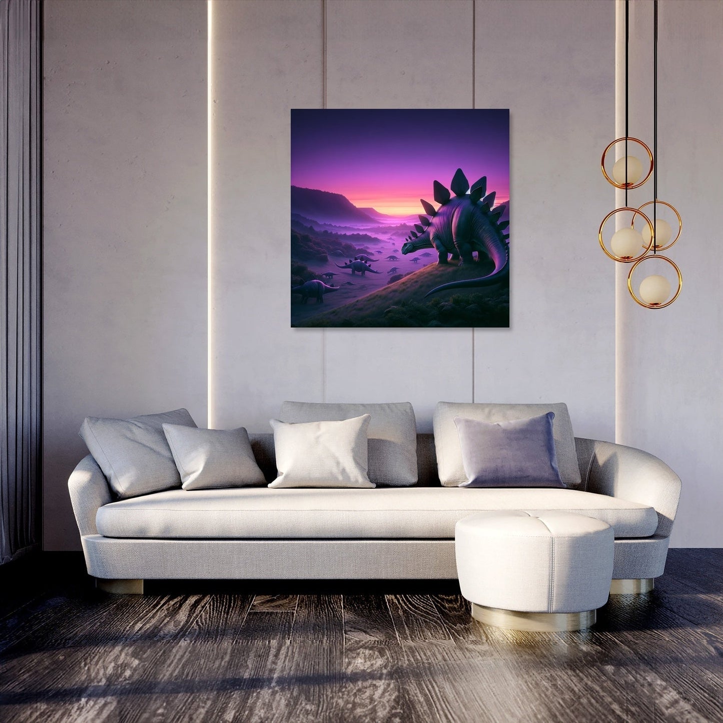 Twilight Valley Stegosaurus Canvas