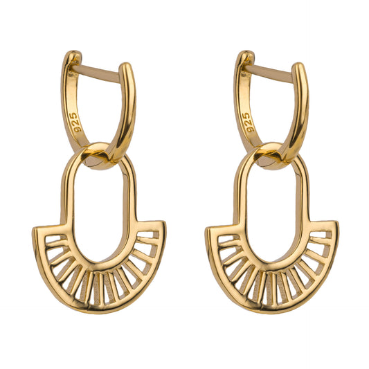 Beginnings Geometric Fan Drop Earrings