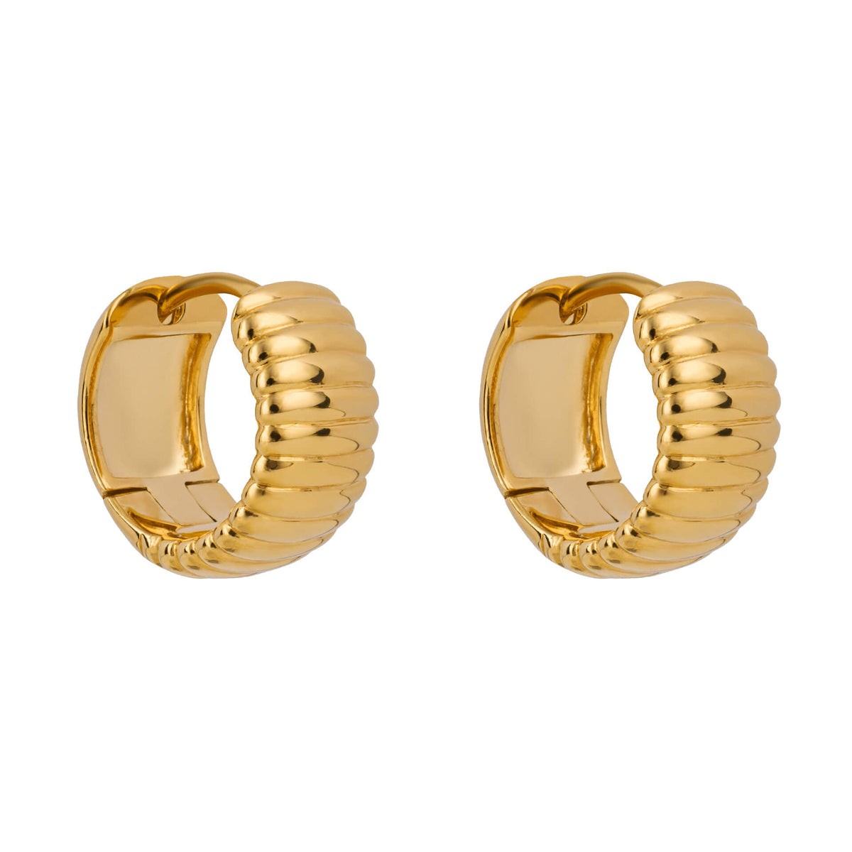 Beginnings Textured Ridges Hoop Earrings