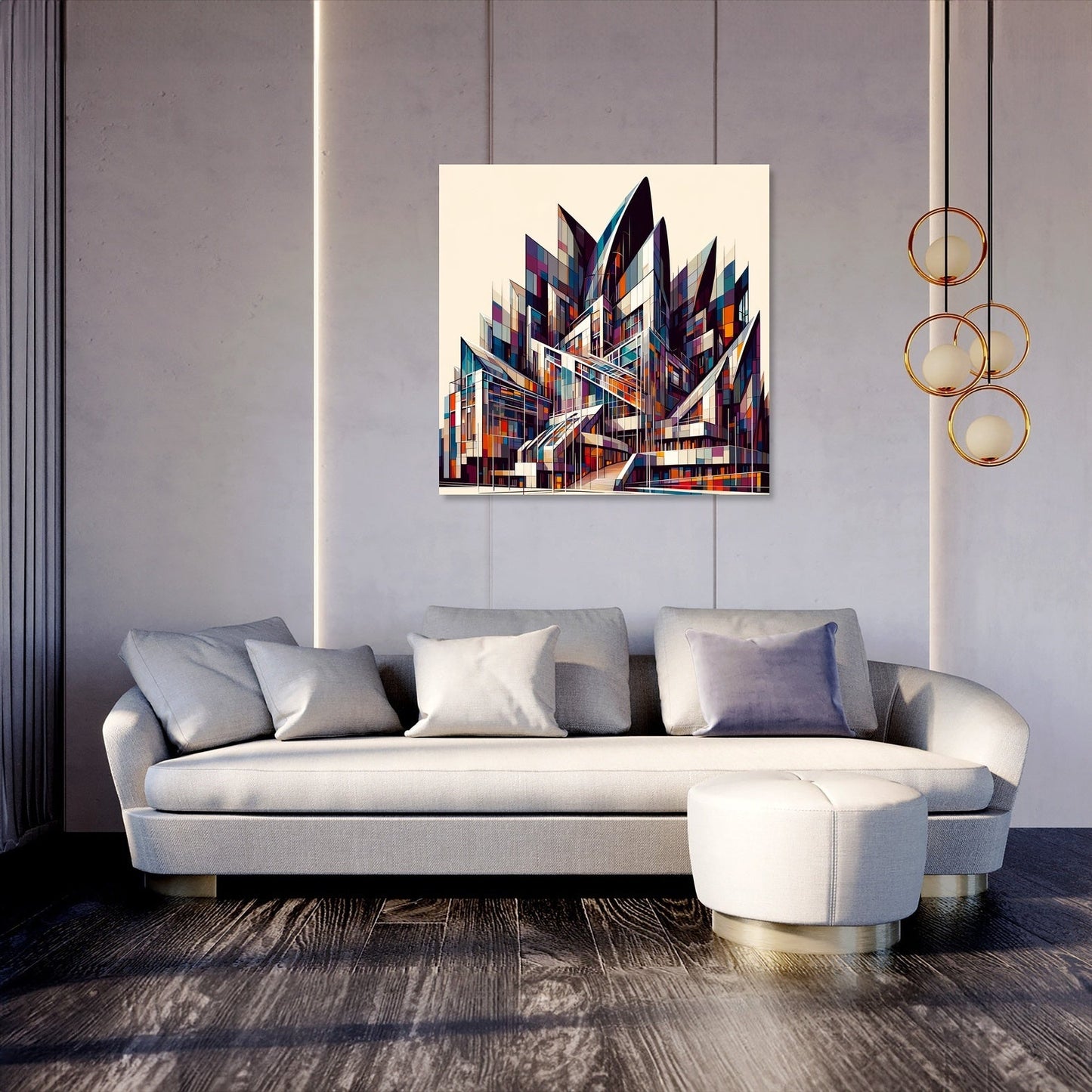 Edinburgh Scottish Parliament Abstract Vision Canvas