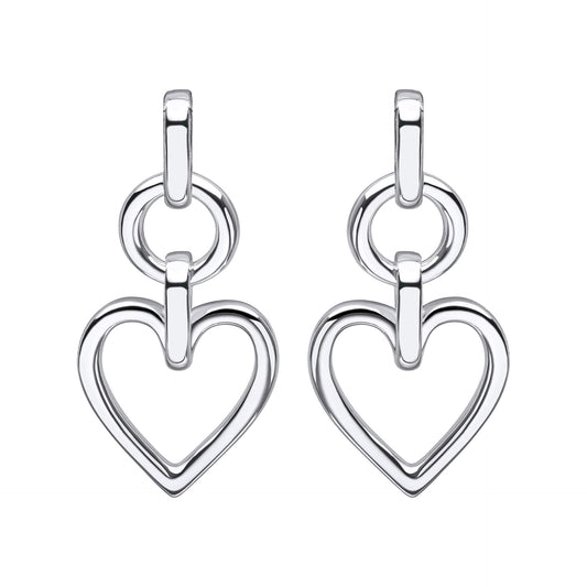 Beginnings Open Heart Drop Earrings