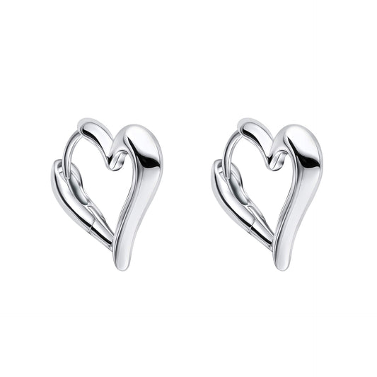 Beginnings Open Heart Hoop Earrings