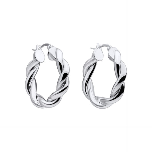 Beginnings Chunky Rope Twist Hoop Earrings