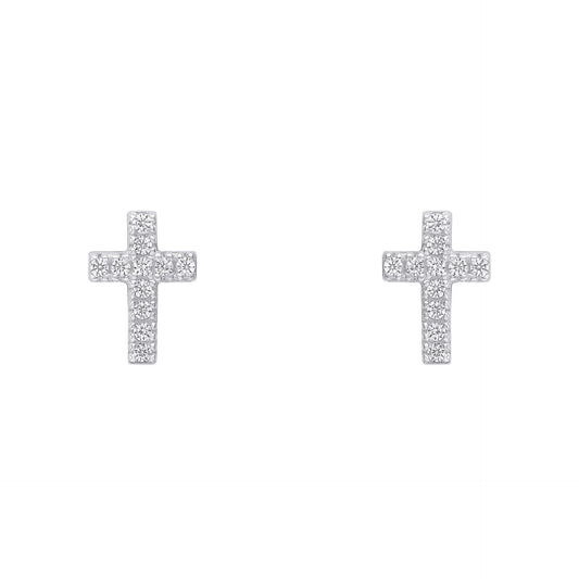 Beginnings Small Cross Studs Earrings