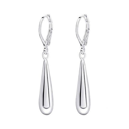 Beginnings Elongated Teardrop French Hook Earrings