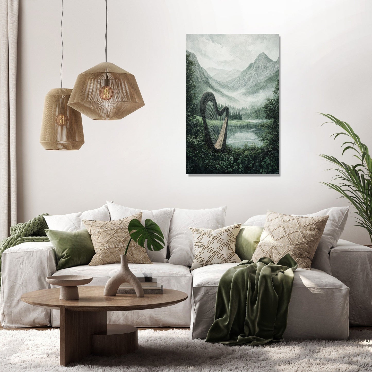 Celtic Harp Canvas