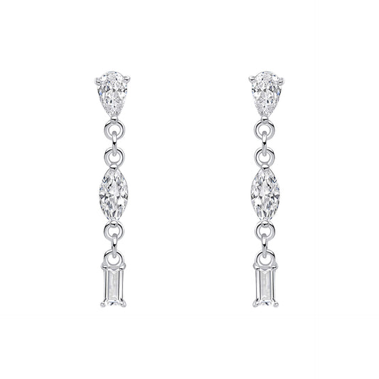 Beginnings Mixed Shapes Long Drop Earrings