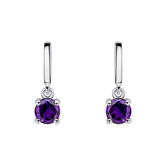 Beginnings Round Semi Precious Drop Stud Earrings