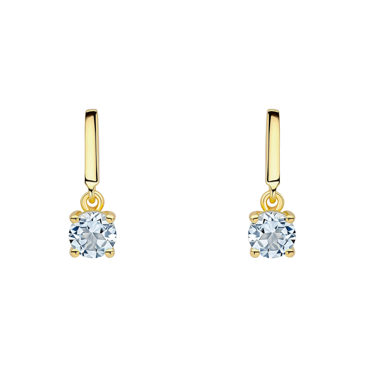 Beginnings Round Semi Precious Drop Stud Earrings