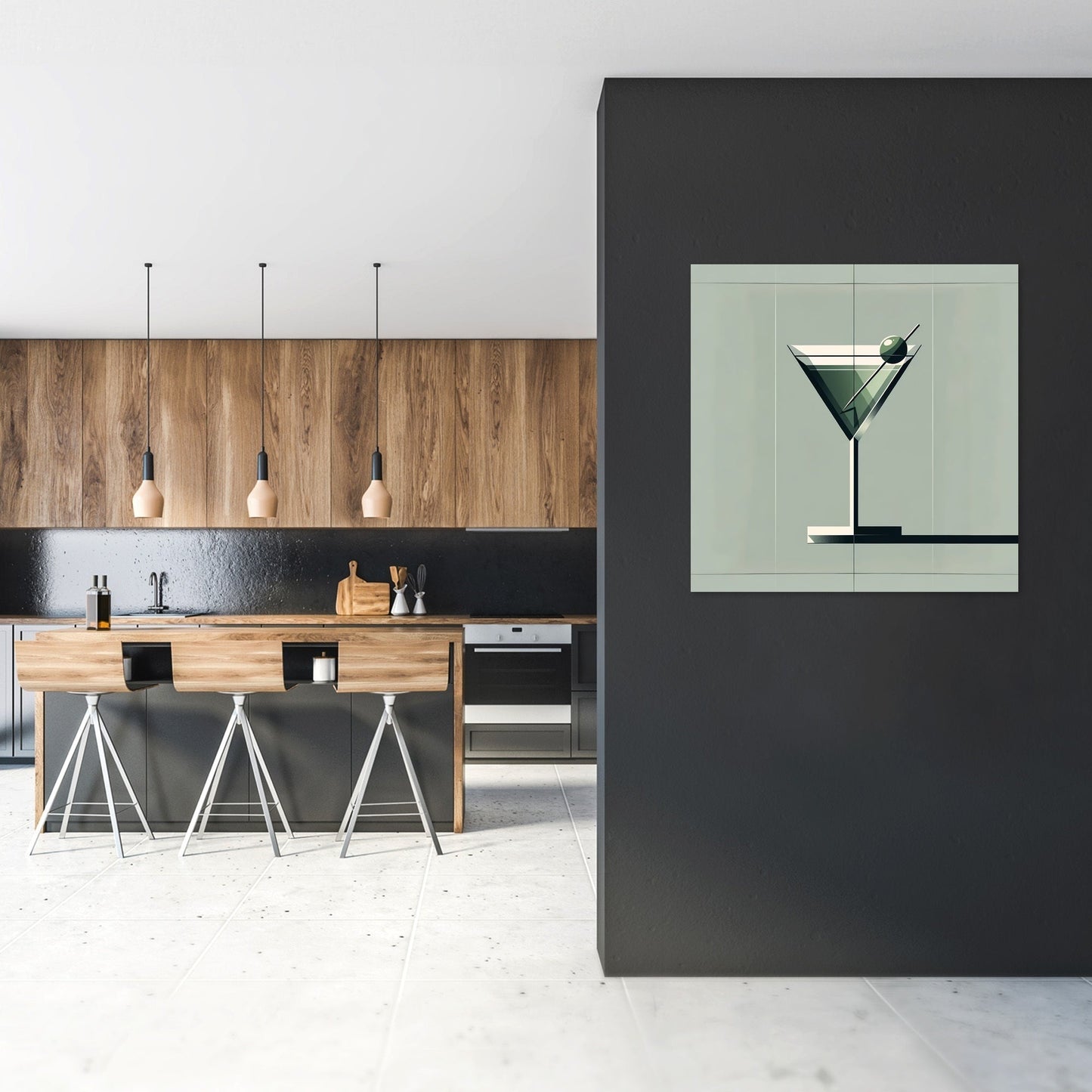 Minimalist Dirty Martini Canvas