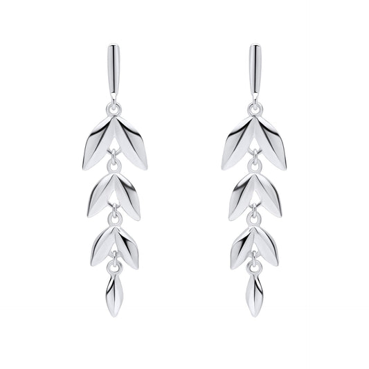 Beginnings Long Leaf Drop Earrings