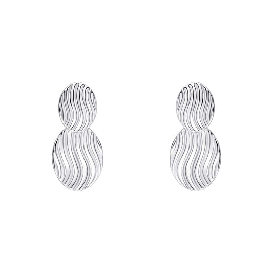 Beginnings Wave Texture Drop Earrings