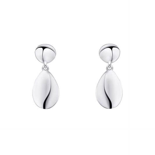 Beginnings Organic Pebble Double Drop Earrings