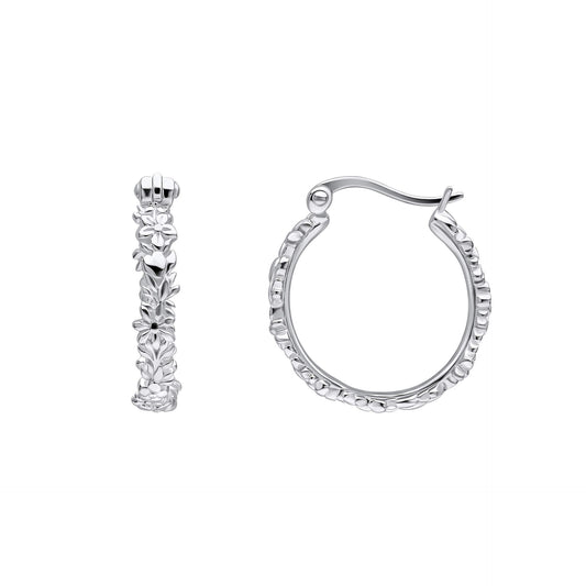 Laura Ashley Silver Naunton Folly Hoop Earrings