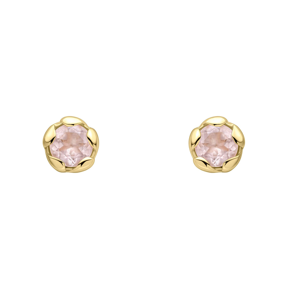 Laura Ashley Silver Petal Set Semi-Precious Stud Earrings