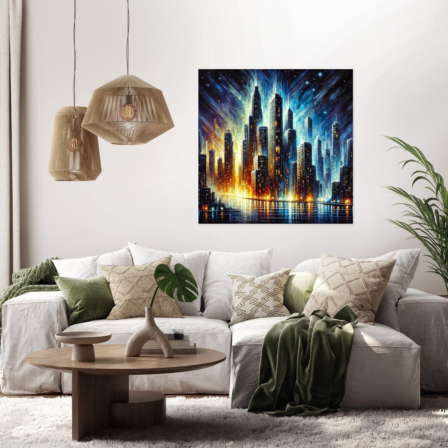 Nocturnal Skyline Canvas