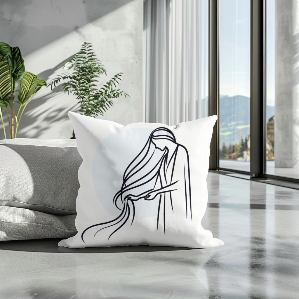 Serenity Stroke Cotton Cushion