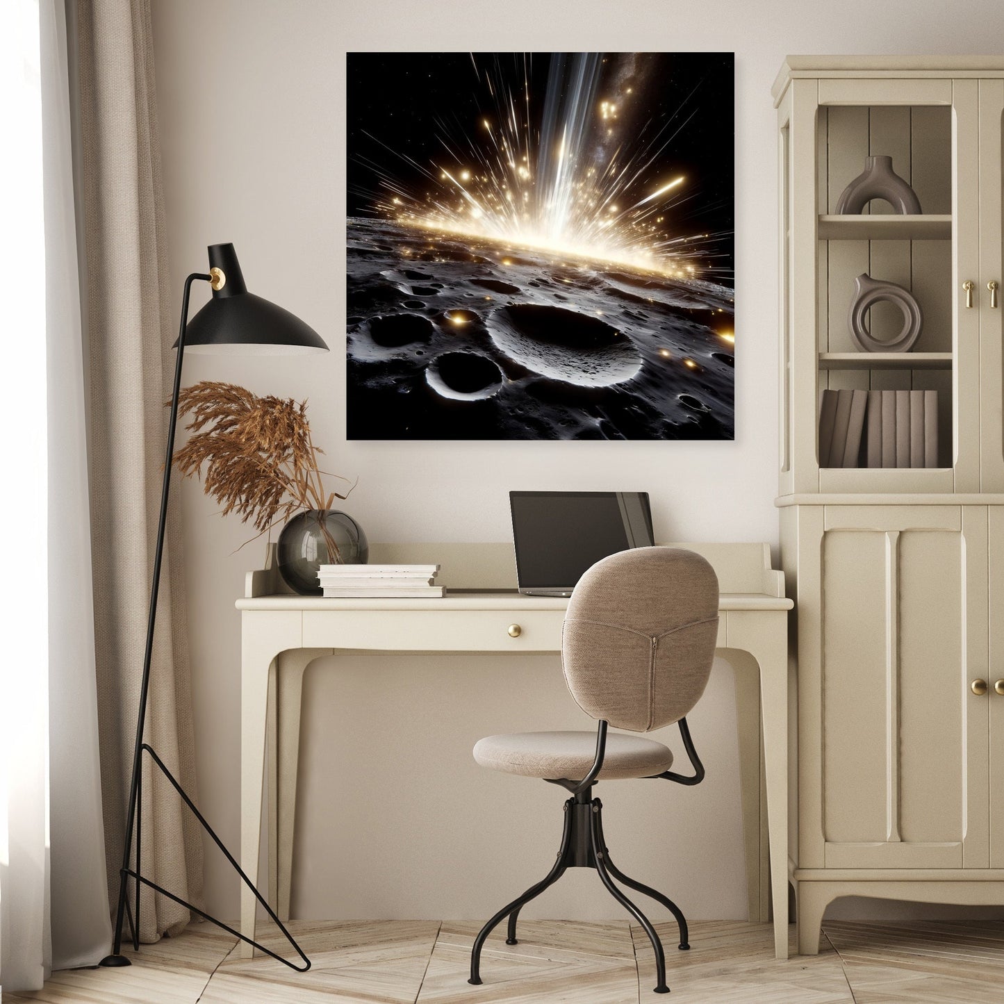 Mercury's Meteor Shower Spectacle Canvas