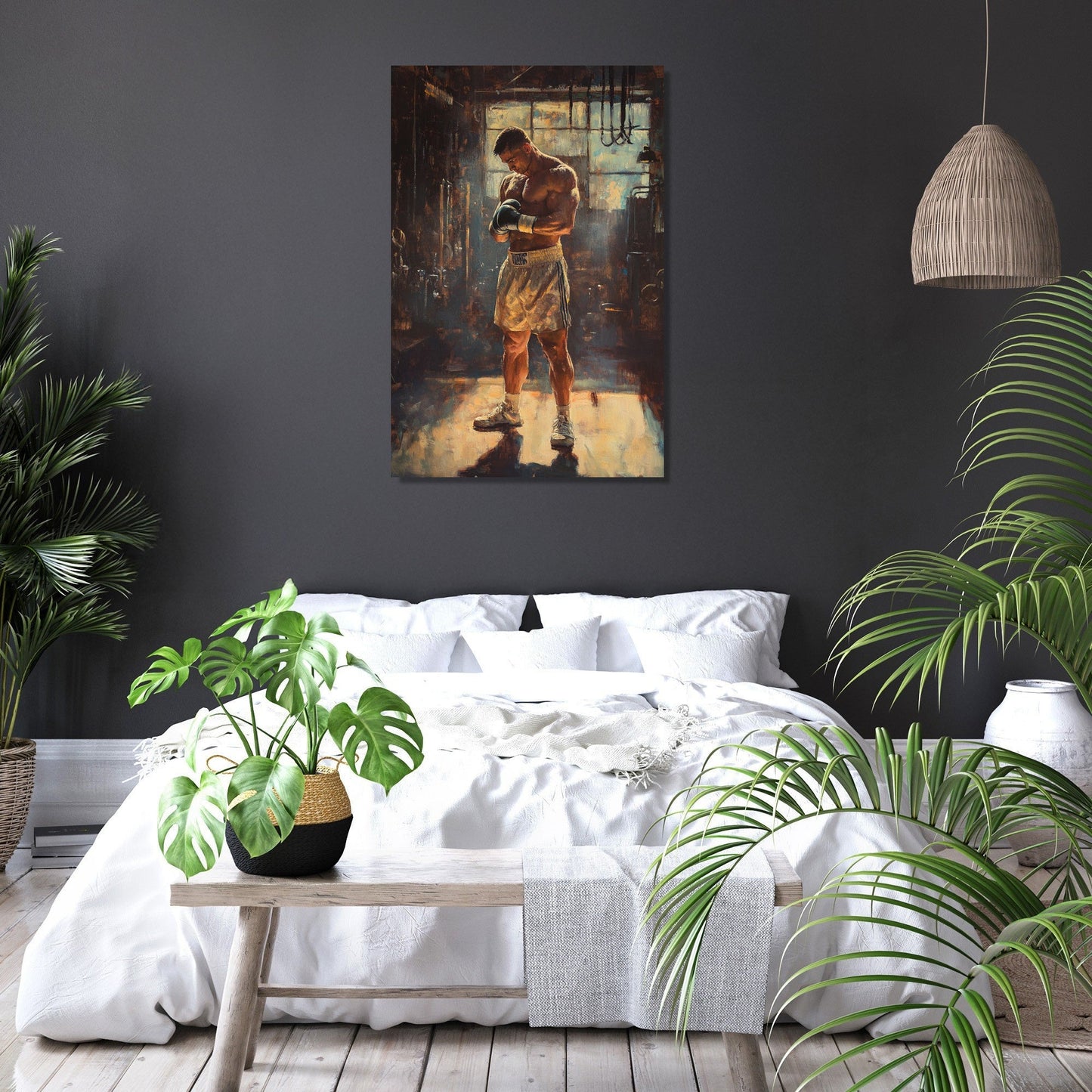 Determined Boxer Canvas