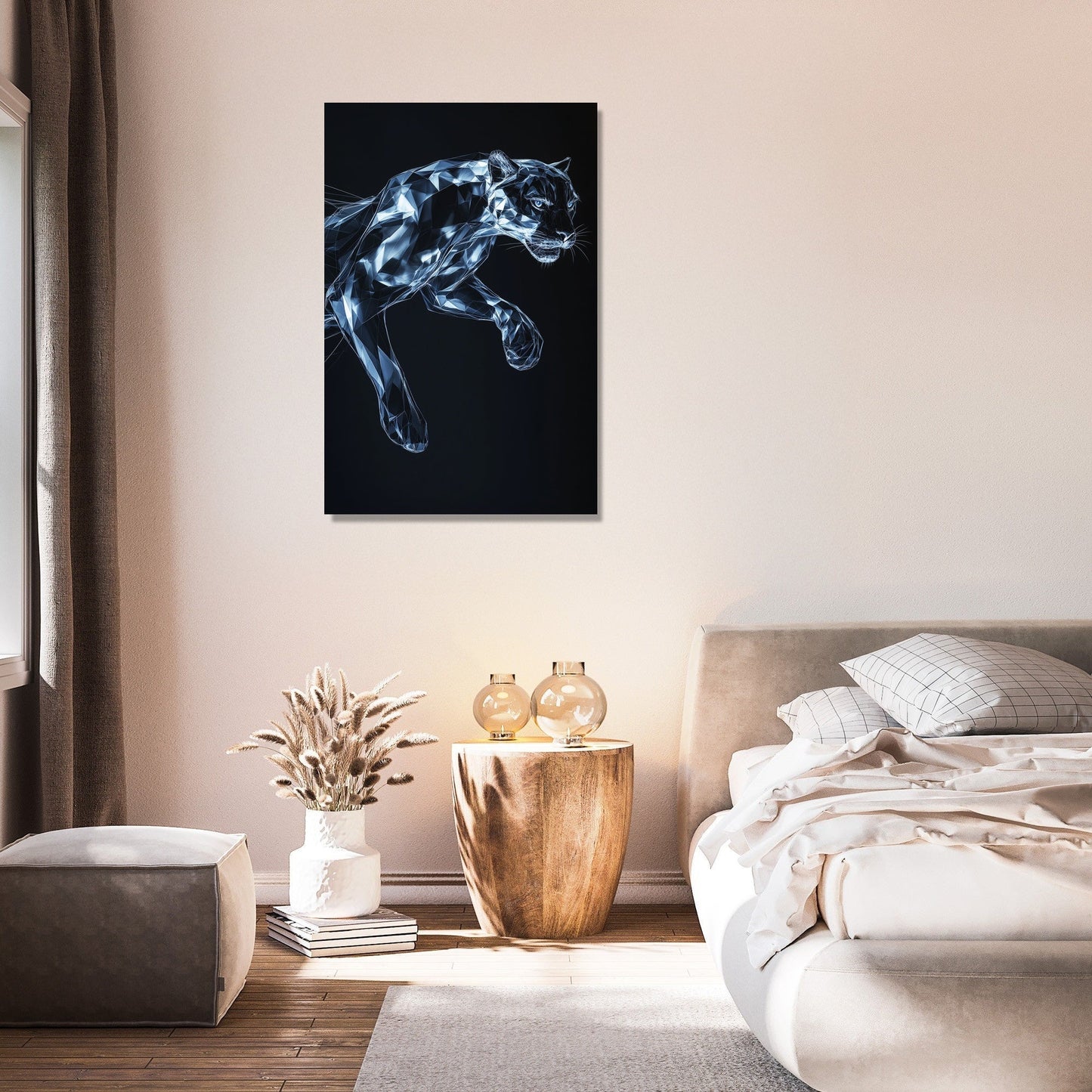 Geometric Panther Motion Canvas