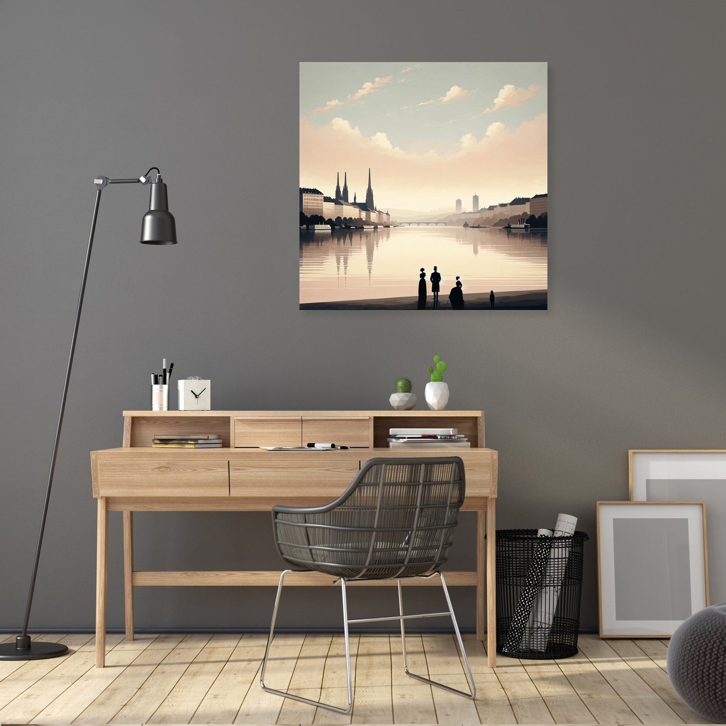 Serene Danube Minimalist Canvas