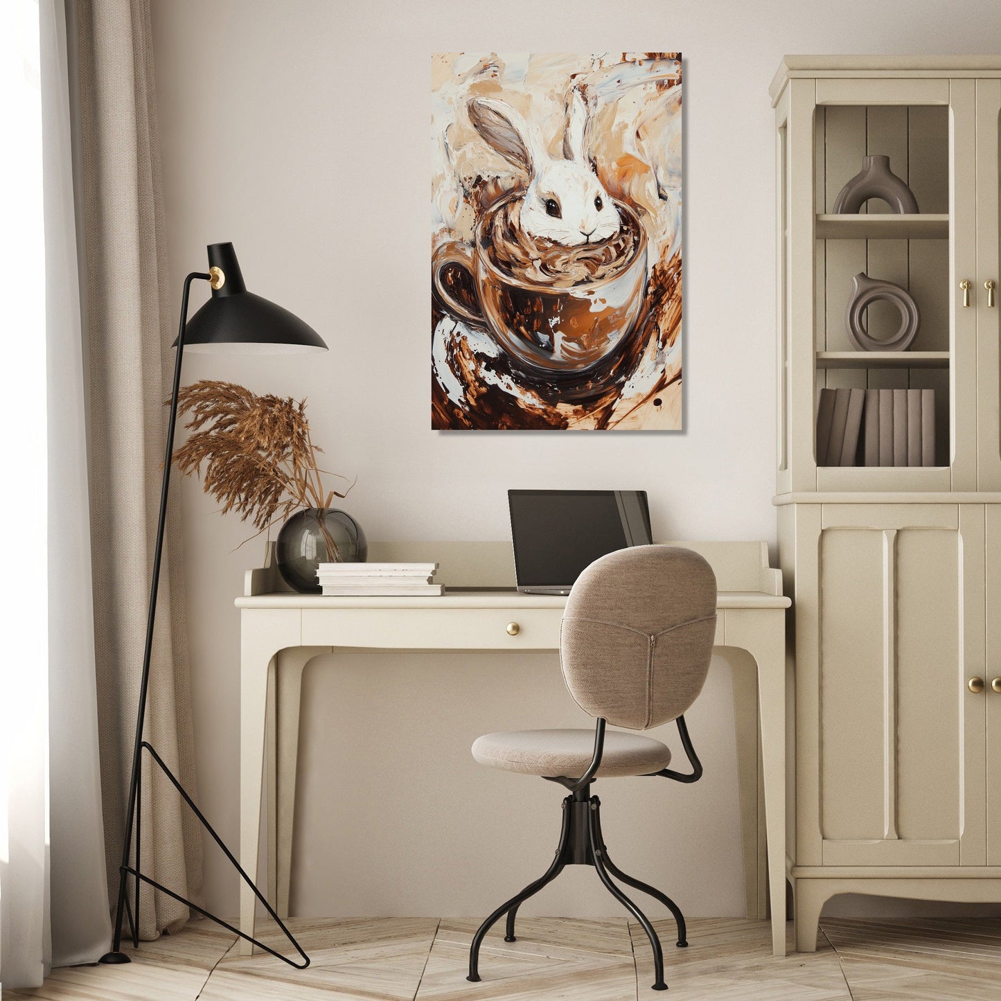 Bunny in Cocoa Canvas