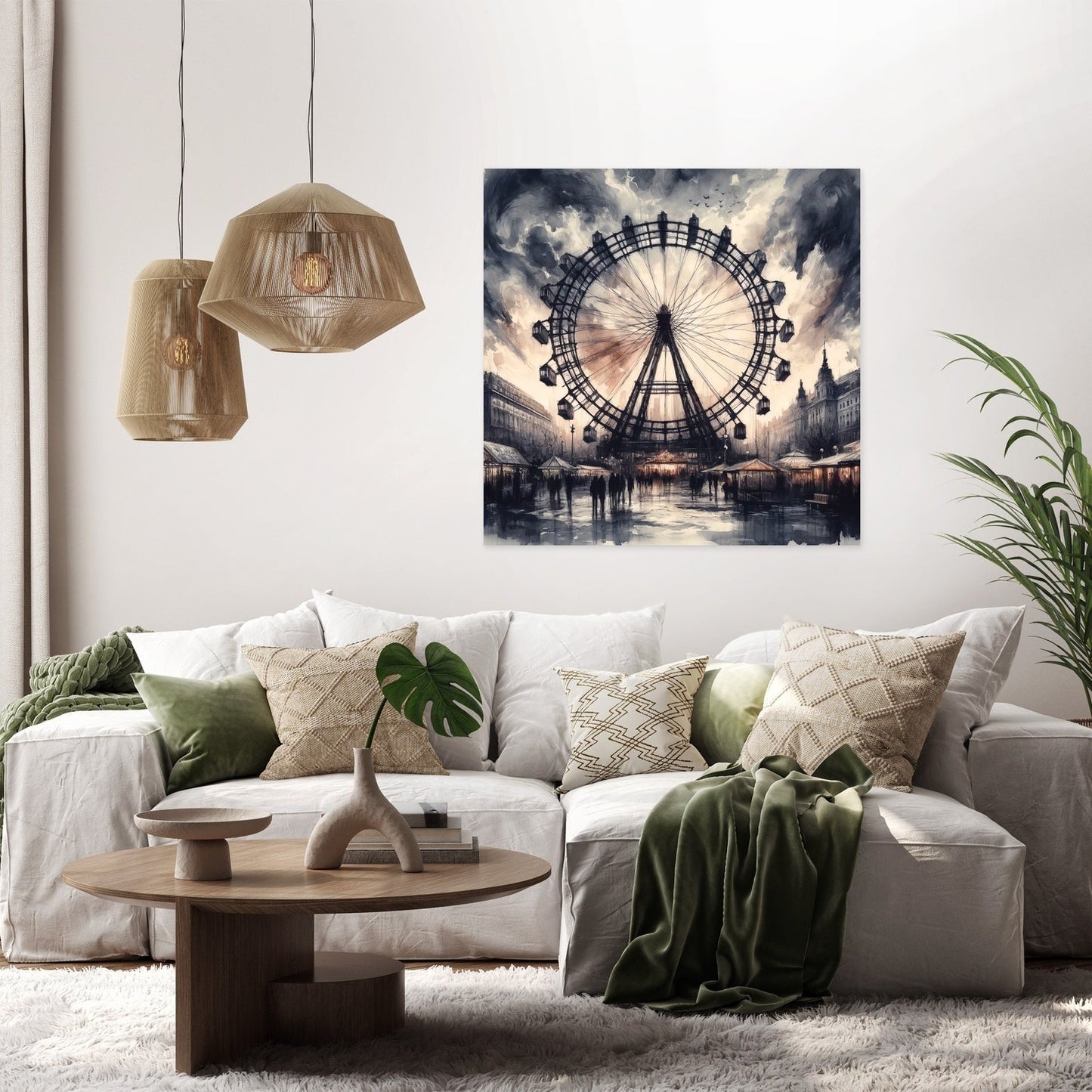 Vienna Ferris Wheel Emotions Canvas