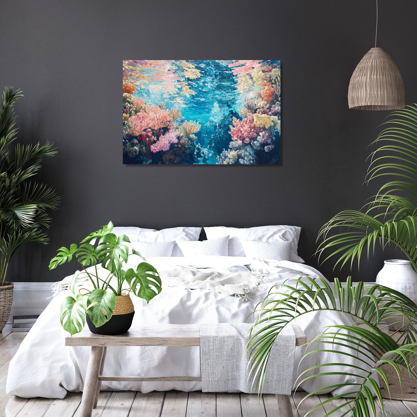Dreamlike Coral Symphony Canvas