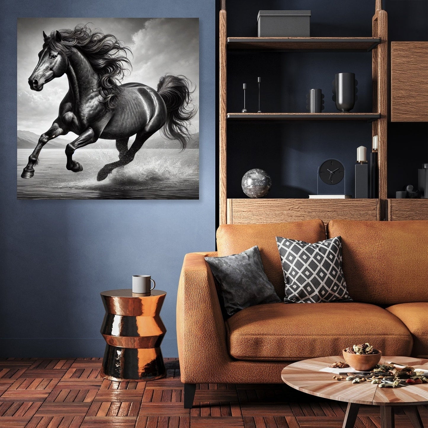Majestic Dark Mustang Canvas