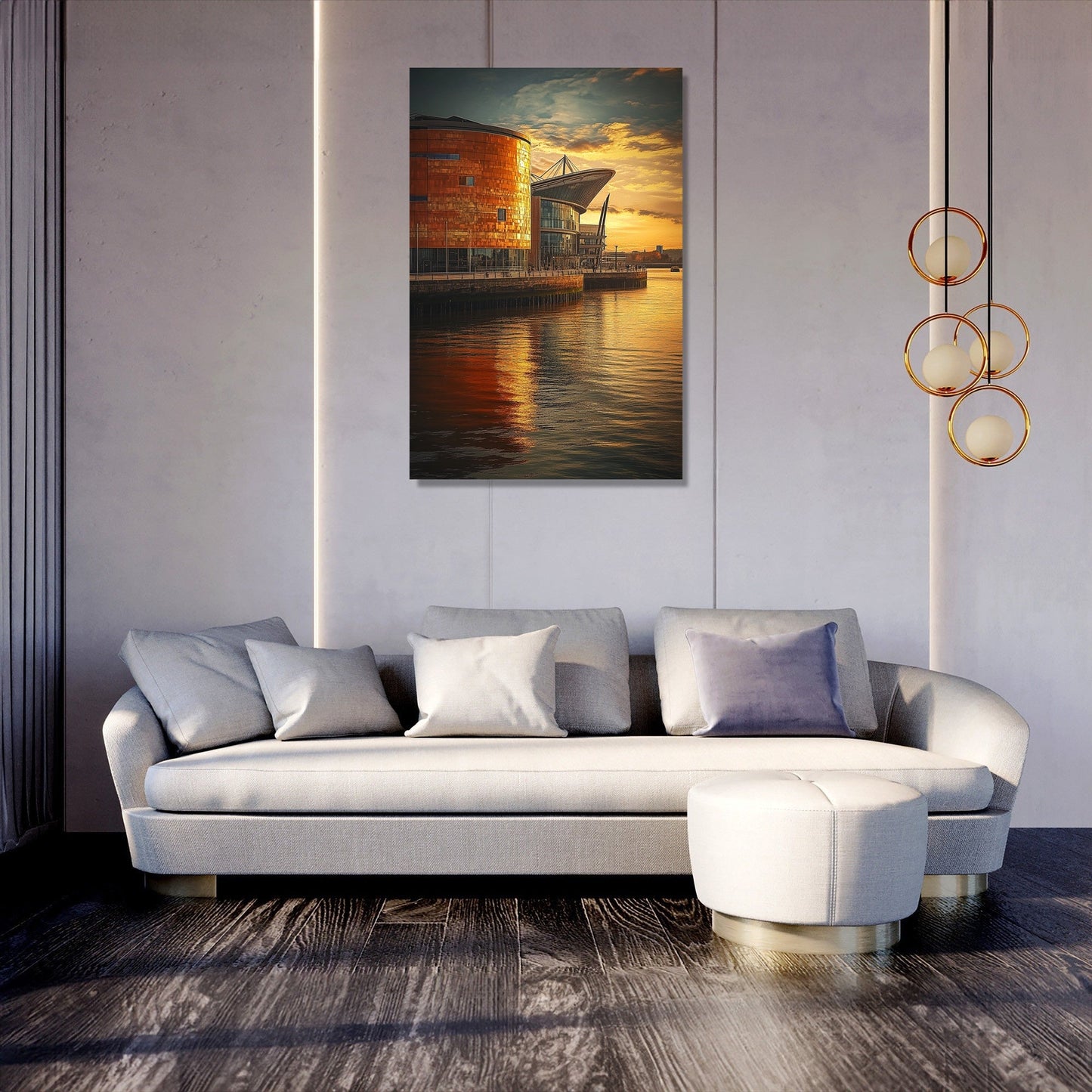 Cardiff Twilight Canvas
