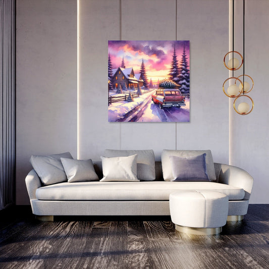 Wistful Winter Sunset Canvas