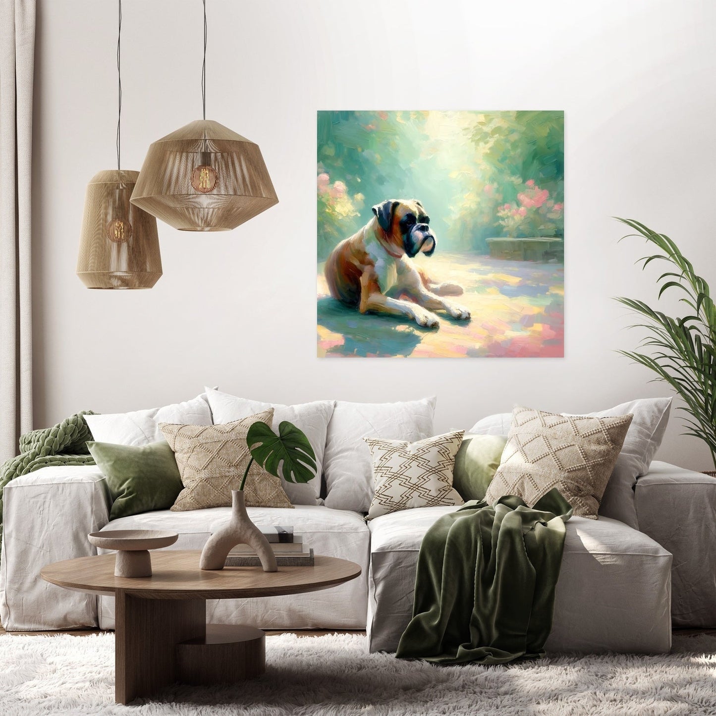 A Tranquil Moment Boxer Dog Canvas