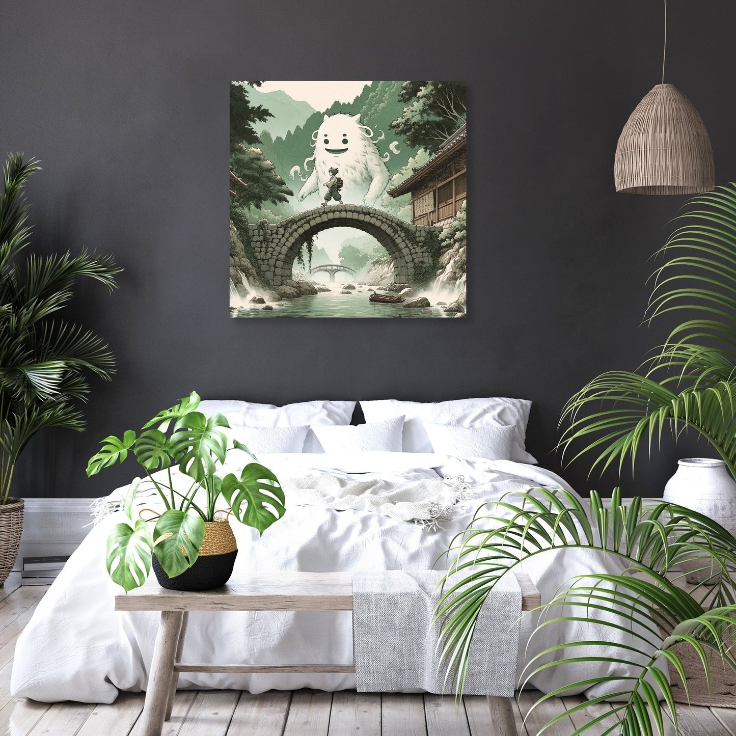 Guardian Yokai Bridge Canvas