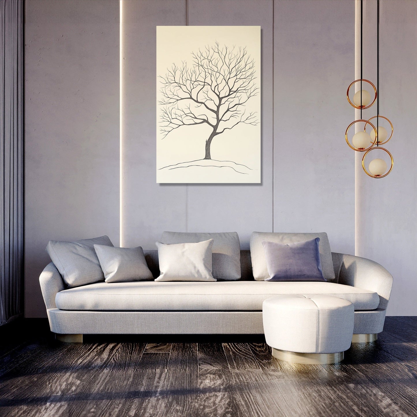 Whispering Tree Line Canvas