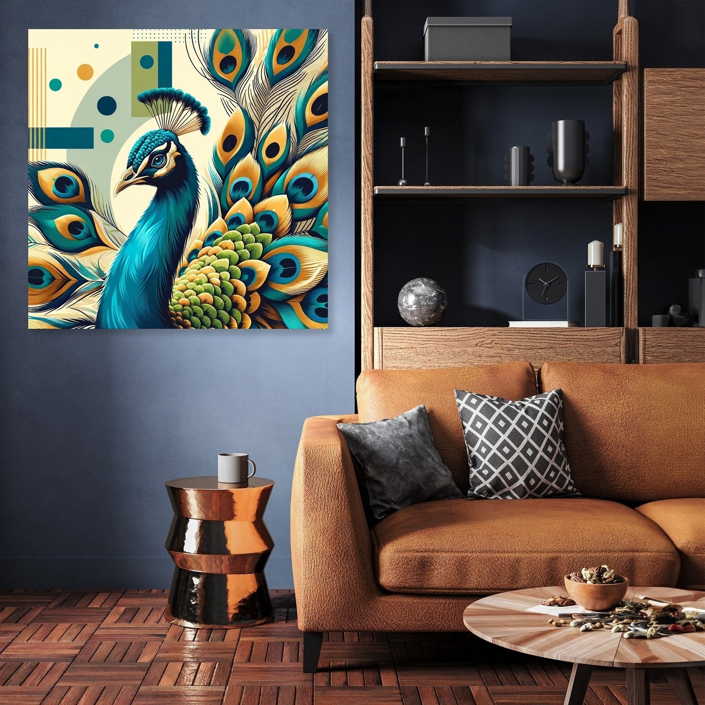 Radiant Peacock Canvas