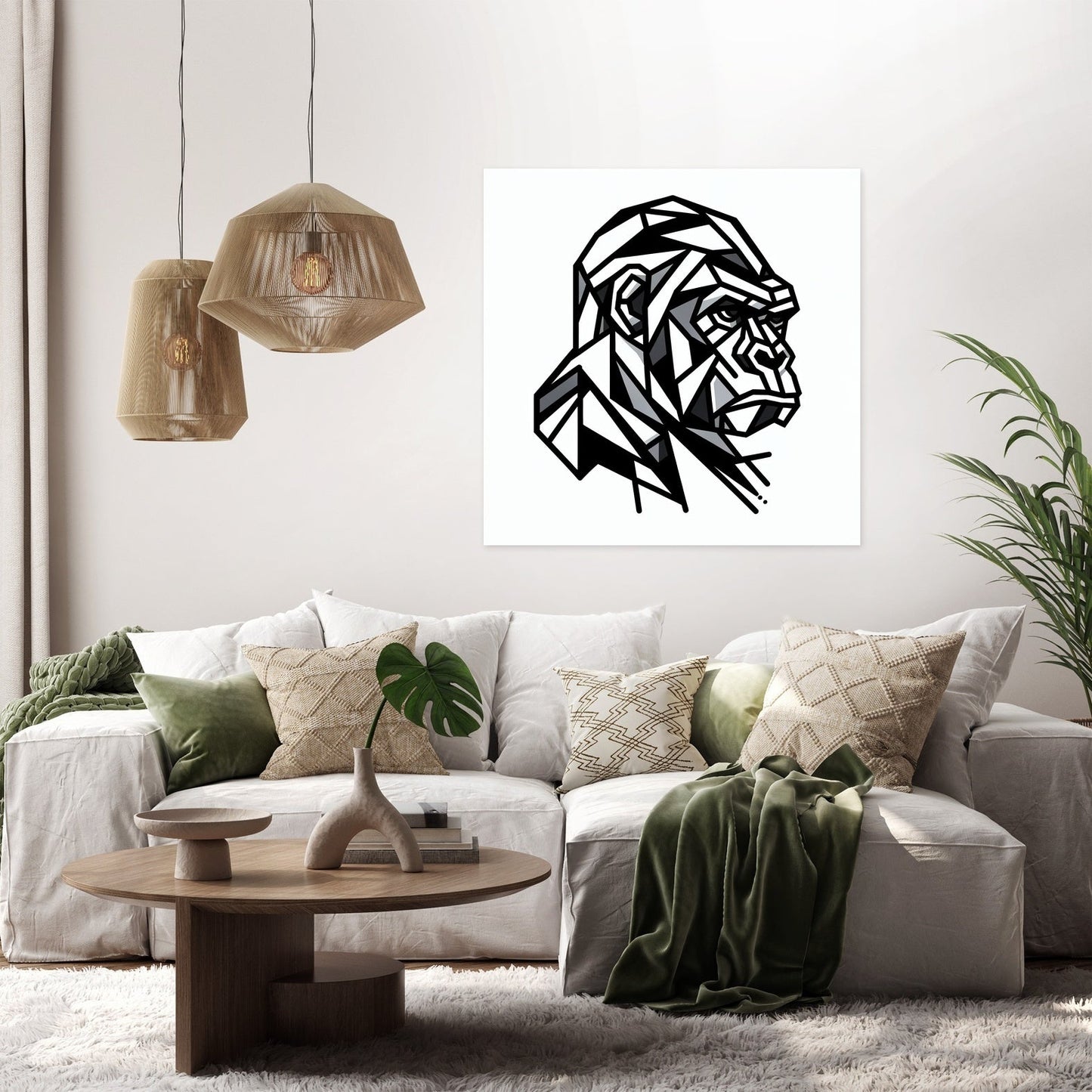 Cubist Gorilla Canvas