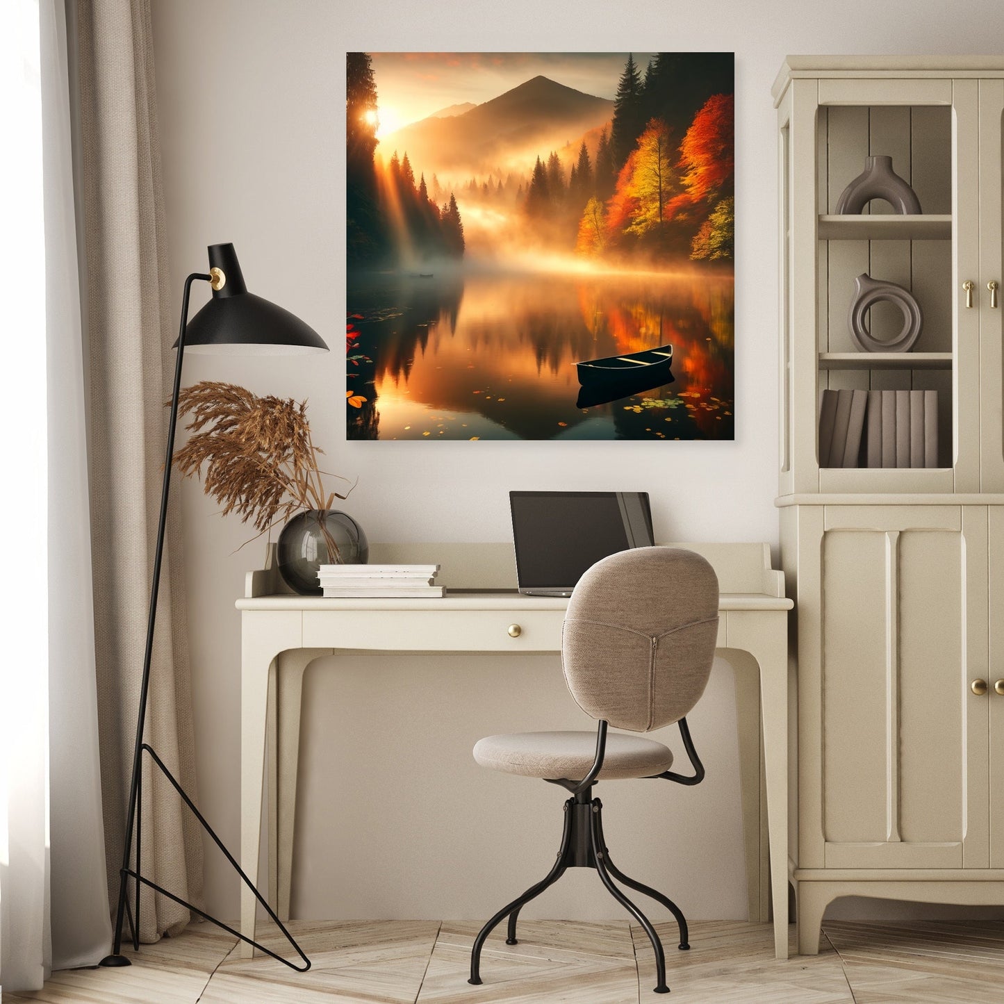 Autumn Dawn Mist Canvas