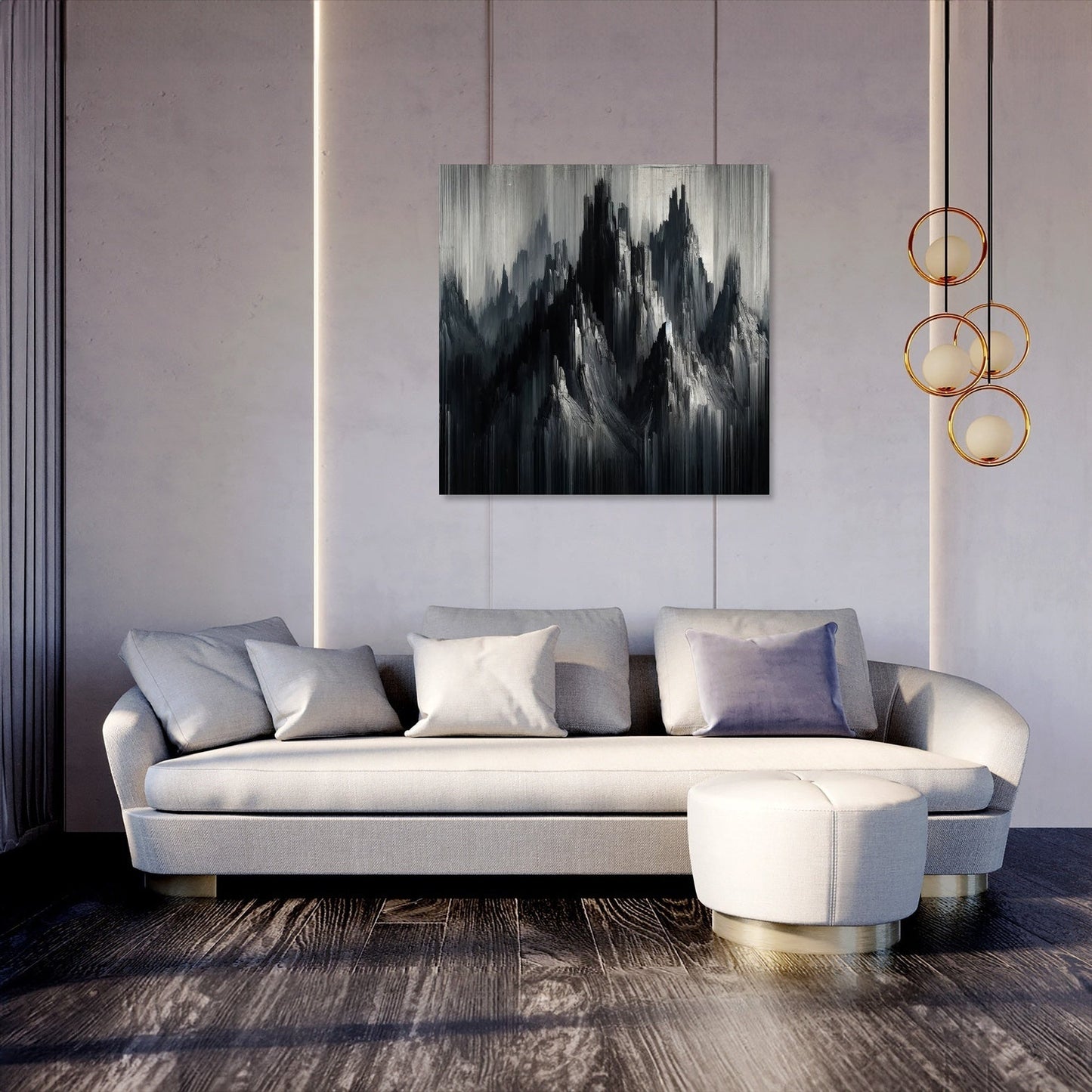 Mystic Peaks Abstract Canvas