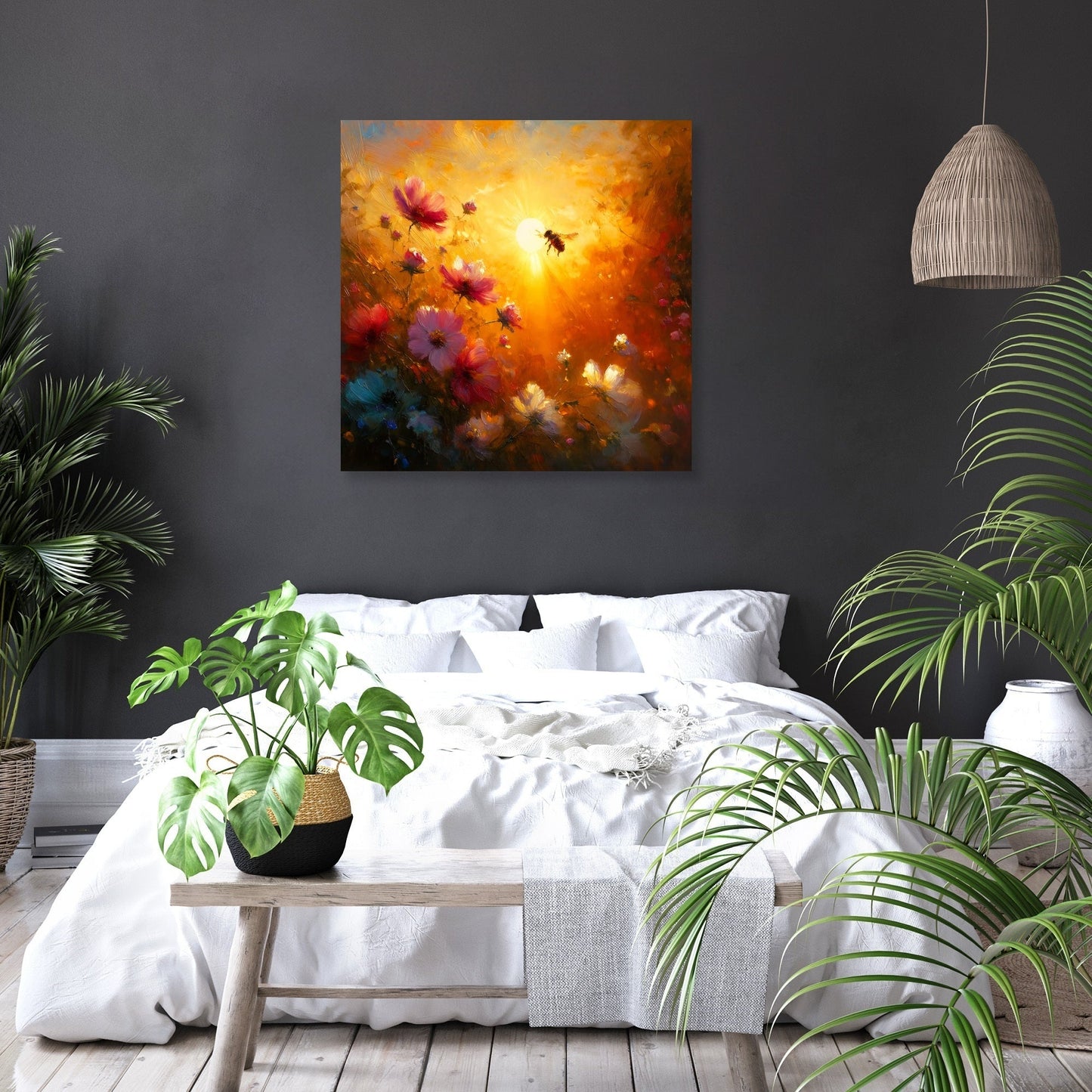 Golden Hour Bee Canvas