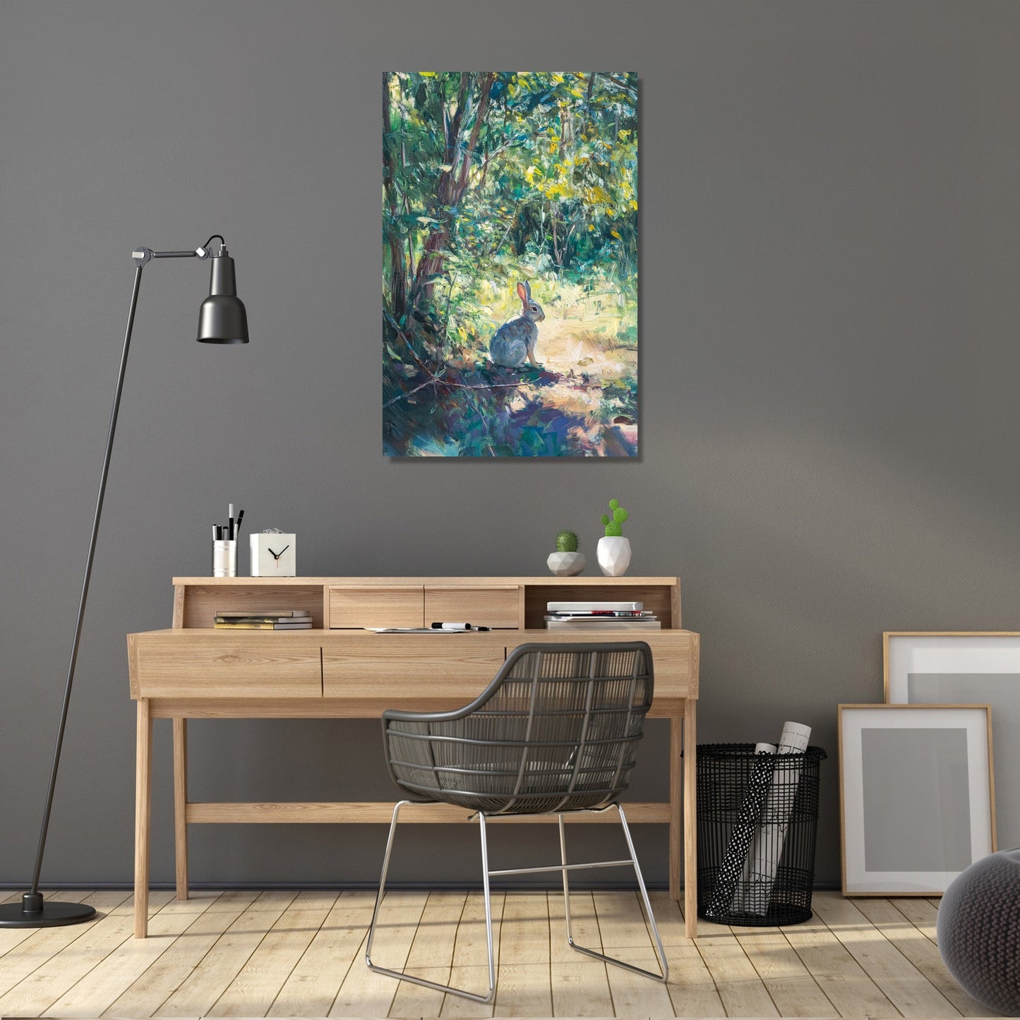 Rabbit's Grazing Canvas