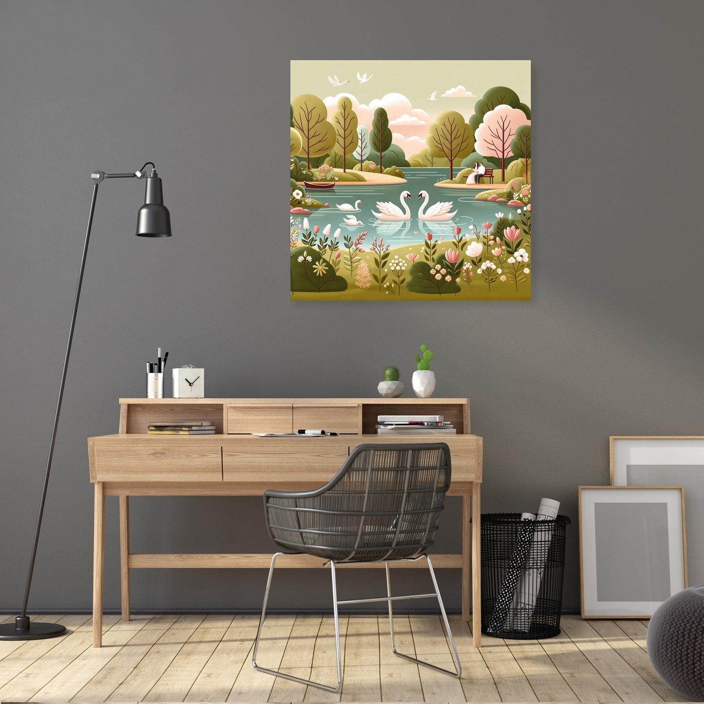 Swan Lake Romance Canvas
