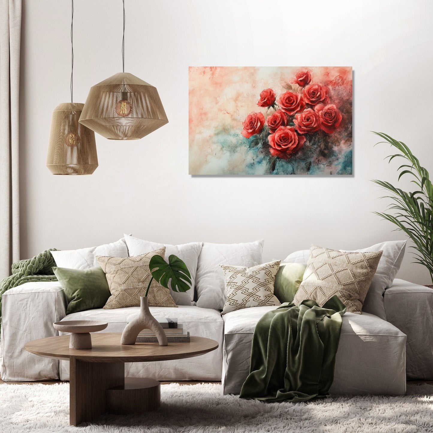 Crimson Rose Reverie Canvas