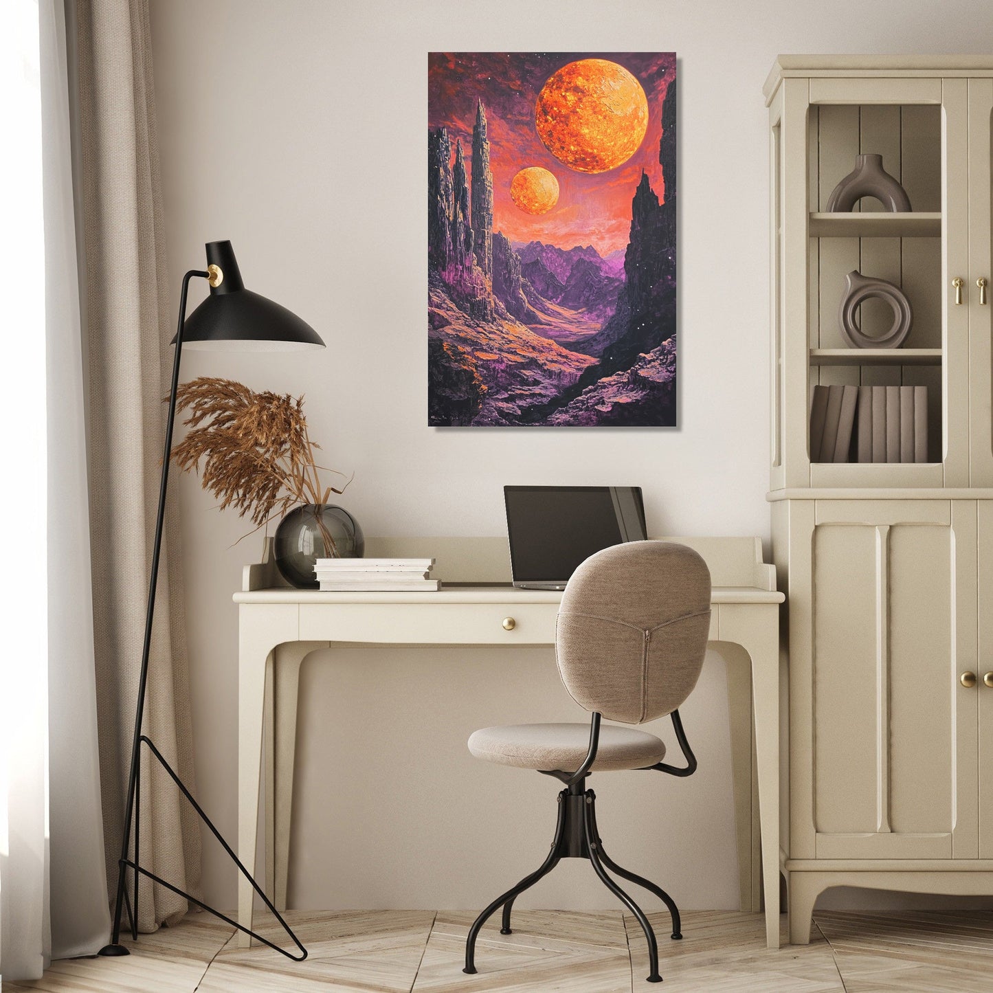 Twin Suns Exoplanet Canvas