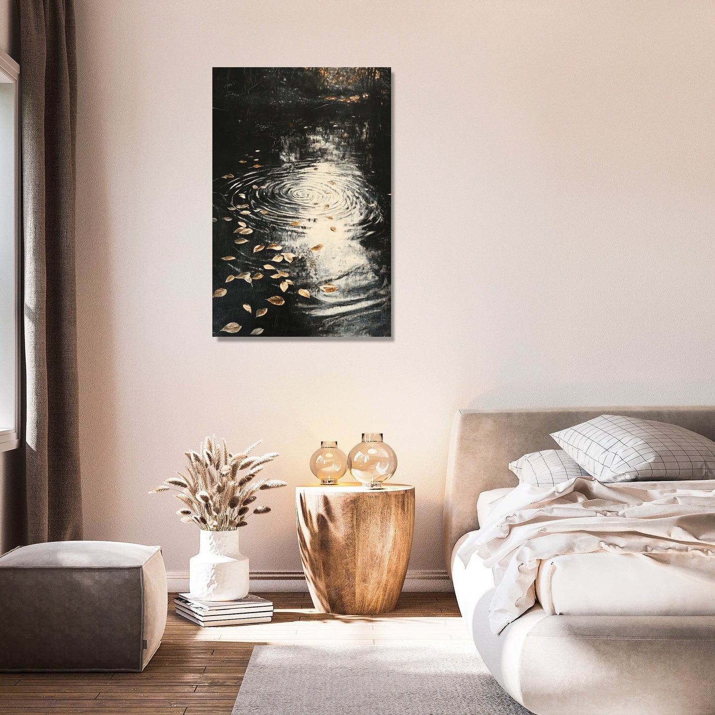 Dancing Leaves Stream Canvas