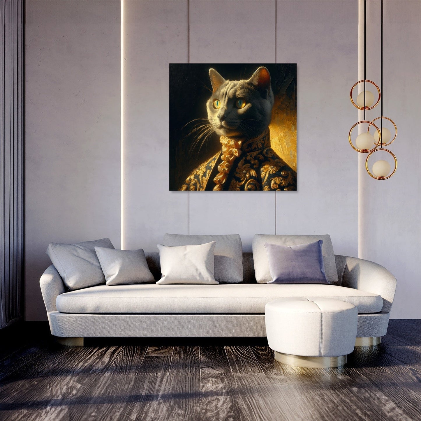 Regal Russian Blue Royalty Canvas