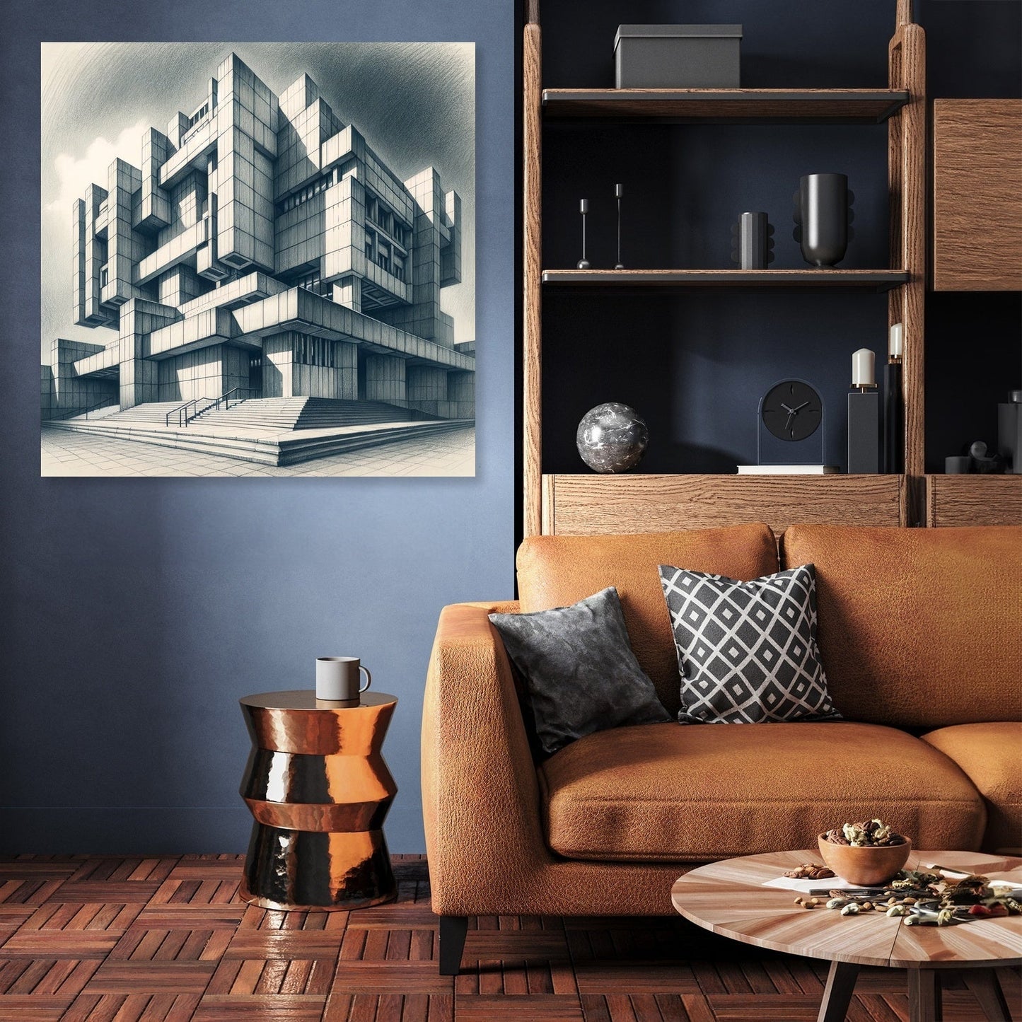 Brutalist Bastion Canvas