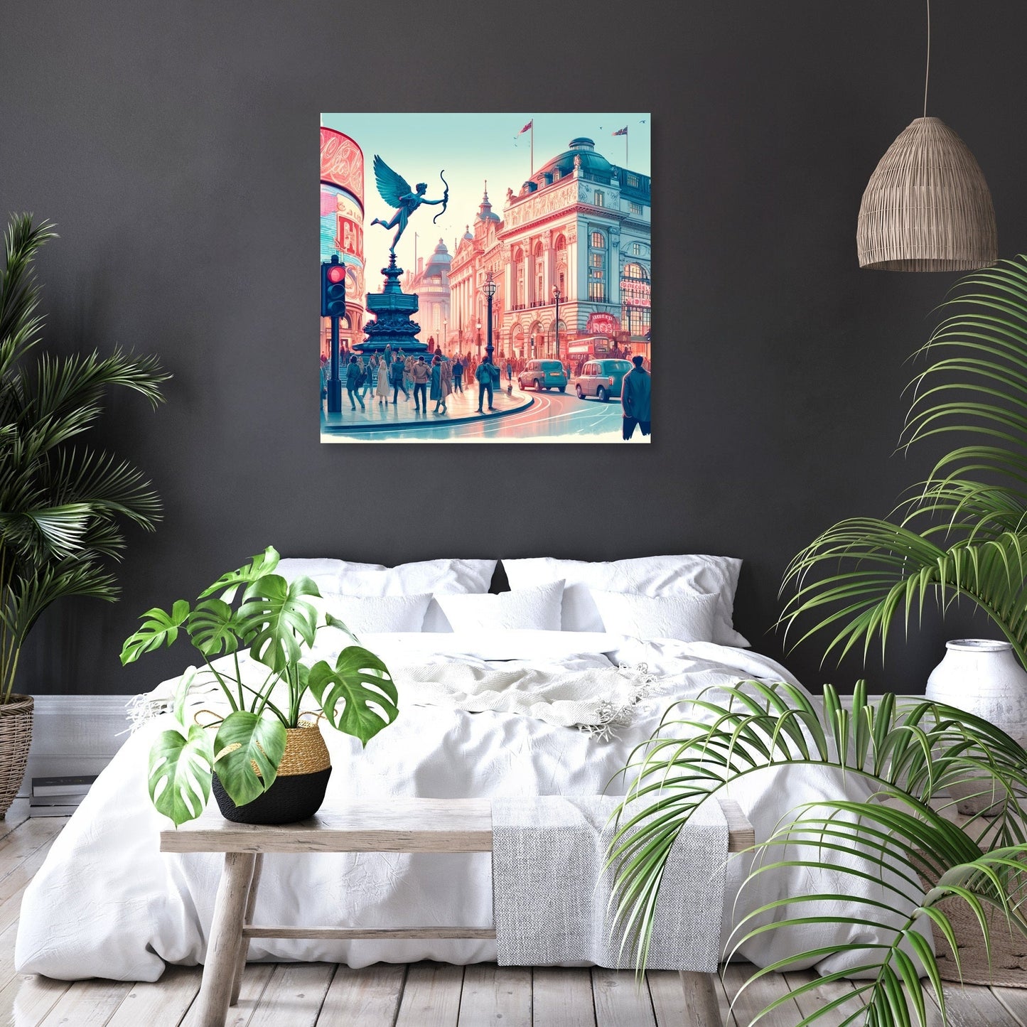 Piccadilly Circus Vibrance Canvas