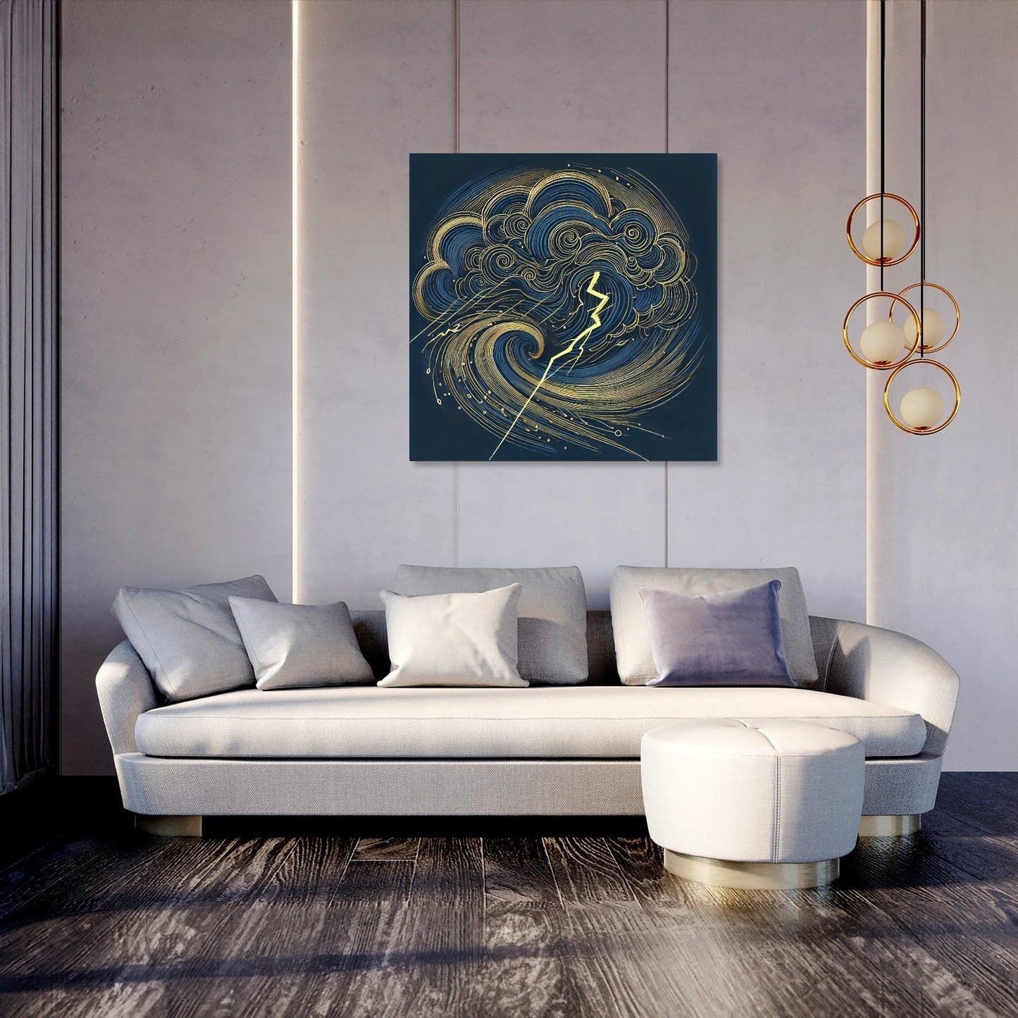 Golden Storm Canvas