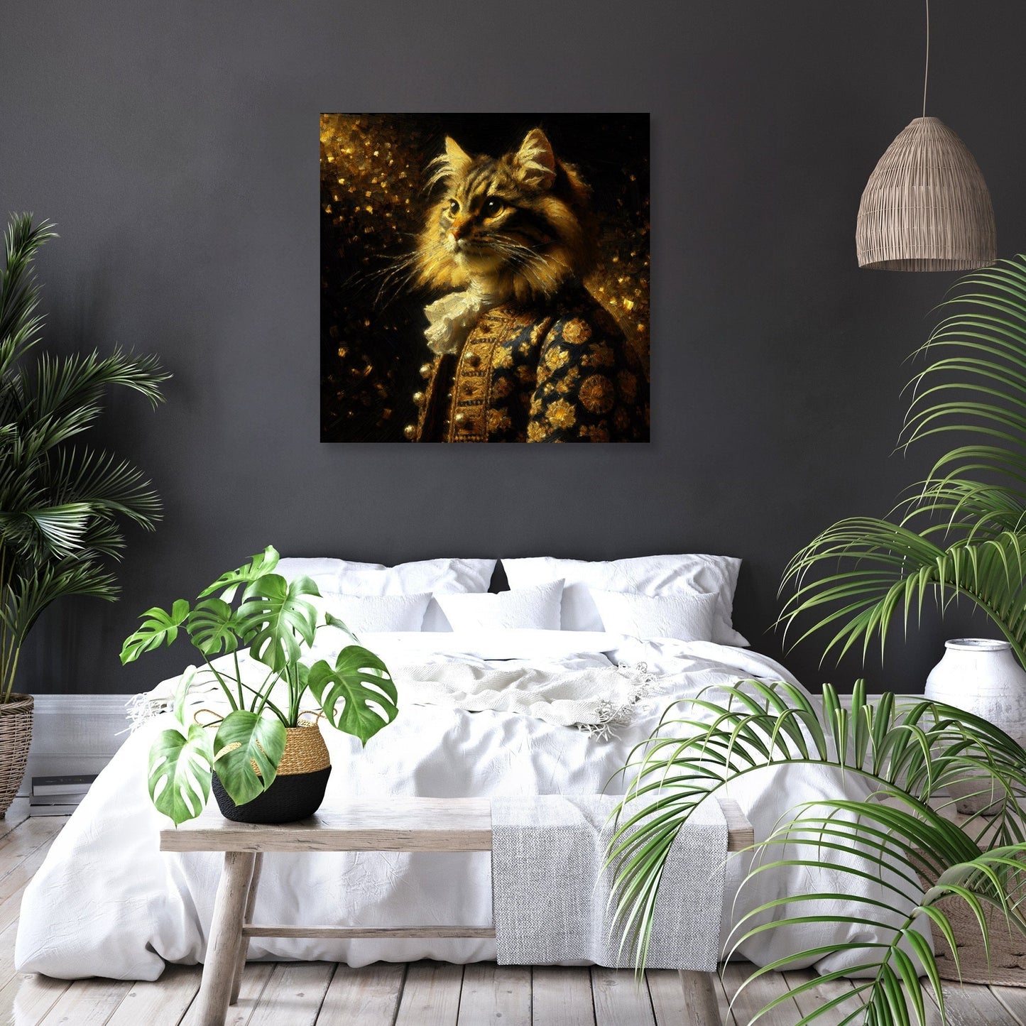 Royal Feline Noir Canvas